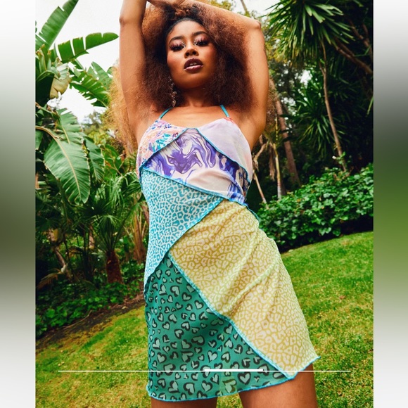 FINESSE MULTI PRINT HALTER DRESS - Picture 2 of 5